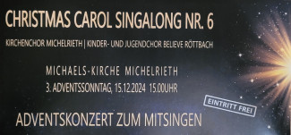 Flyer zum Konzert Christmas Carol Singalong